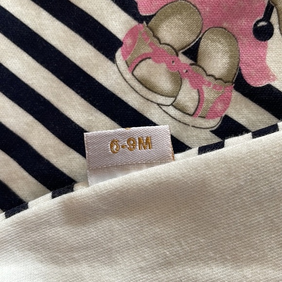 ERSIN Baby girl dressy onesie 100% organic cotton Made in Turkey EMBELLISHED 6-9 - Picture 5 of 8